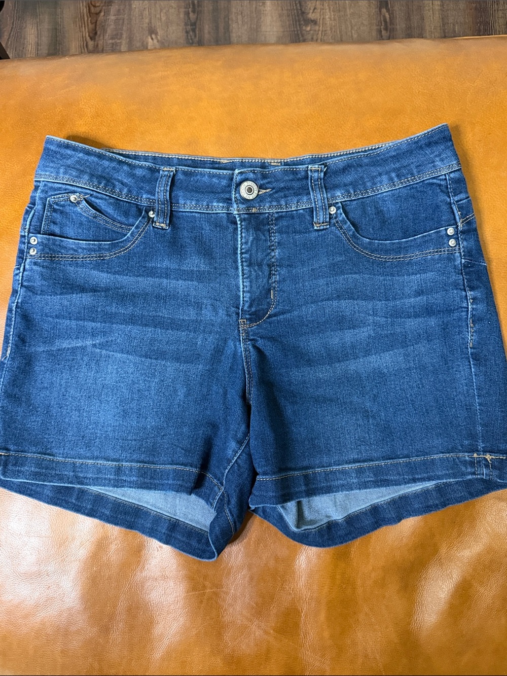 Royalty For Me Indigo Blue Denim Shorties